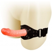 Телесный фаллос с креплением на ногу - 17 см. - Baile - купить с доставкой в Сургуте