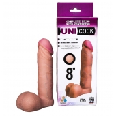 Фаллическая насадка для страпона UNICOCK 8  - 20 см. - LOVETOY (А-Полимер) - купить с доставкой в Сургуте