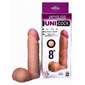 Фаллическая насадка для страпона UNICOCK 8  - 20 см. - LOVETOY (А-Полимер) - купить с доставкой в Сургуте