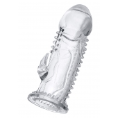 Прозрачная насадка на пенис с шипиками и коготком - 13,5 см. - A-toys - в Сургуте купить с доставкой