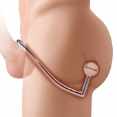Кольцо на пенис с анальным стимулятором Stainless Steel Anal Hook   Cock Ring - BlueLine - в Сургуте купить с доставкой