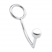 Кольцо на пенис с анальным стимулятором Stainless Steel Anal Hook   Cock Ring - BlueLine - в Сургуте купить с доставкой