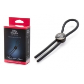 Тёмно-серое эрекционное кольцо с зажимом Again and Again Adjustable Cock Ring - Fifty Shades of Grey - в Сургуте купить с доставкой