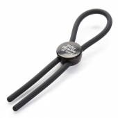 Тёмно-серое эрекционное кольцо с зажимом Again and Again Adjustable Cock Ring - Fifty Shades of Grey - в Сургуте купить с доставкой
