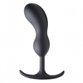 Черный массажер простаты с утяжелителями Premium Silicone Weighted Prostate Plug Large - 18,8 см. - XR Brands - в Сургуте купить с доставкой