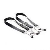 Ремни с зажимами для половых губ Spread Labia Spreader Straps with Clamps - XR Brands - купить с доставкой в Сургуте