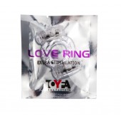 Прозрачное виброкольцо с двумя вибропульками - Toyfa Basic - в Сургуте купить с доставкой