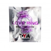 Фиолетовое виброкольцо с двумя вибропульками - Toyfa Basic - в Сургуте купить с доставкой