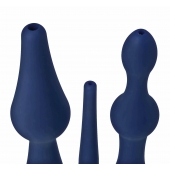 Набор из 3 универсальных насадок для анального душа Universal 3 Piece Silicone Enema Attachment Set - XR Brands - купить с доставкой в Сургуте