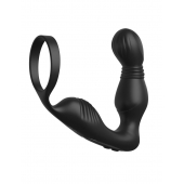 Черный вибростимулятор простаты с эрекционным кольцом Ass-Gasm Pro P-Spot Milker - Pipedream - в Сургуте купить с доставкой