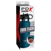 Смуглый мастурбатор-вагина в синей колбе F*ck Flask - Pipedream - в Сургуте купить с доставкой