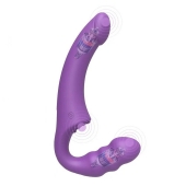 Фиолетовый безремневой страпон Straples Strap-On Dildo - Erokay - купить с доставкой в Сургуте
