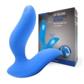 Синий вибромассажер простаты 3,5’’ Curve P-spot Massager - 12 см. - Erokay - в Сургуте купить с доставкой
