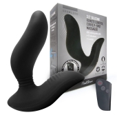 Черный вибромассажер простаты 3,5’’ Remote Control Curve P-spot Massager - 12 см. - Erokay - в Сургуте купить с доставкой