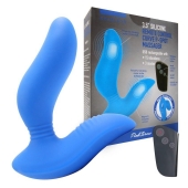 Синий вибромассажер простаты 3,5’’ Remote Control Curve P-spot Massager - 12 см. - Erokay - в Сургуте купить с доставкой