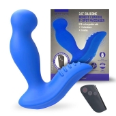 Синий вибромассажер простаты 3,5’’ Remote Control P-spot Massager - 12,5 см. - Erokay - в Сургуте купить с доставкой