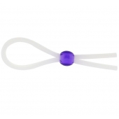 Прозрачное лассо с фиолетовой бусиной SILICONE COCK RING WITH BEAD LAVENDER - NMC - в Сургуте купить с доставкой