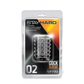 Прозрачная насадка на пенис с шишечками STAY HARD COCK SLEEVE 02 CLEAR - Blush Novelties - в Сургуте купить с доставкой