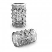 Прозрачная насадка с капельками STAY HARD COCK SLEEVE 05 CLEAR - Blush Novelties - в Сургуте купить с доставкой