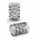Прозрачная насадка с объёмными чёрточками STAY HARD COCK SLEEVE 06 CLEAR - Blush Novelties - в Сургуте купить с доставкой