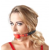 Силиконовый кляп-шар на чёрных ремешках Red Gag silicone - Orion - купить с доставкой в Сургуте