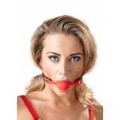 Силиконовый кляп-шар на чёрных ремешках Red Gag silicone - Orion - купить с доставкой в Сургуте