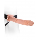 Фаллопротез телесного цвета Hollow Strap-On - 29 см. - Pipedream - купить с доставкой в Сургуте