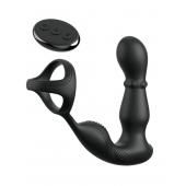 Черный вибростимулятор простаты с кольцом Ass-gasm Slide   Glide - Pipedream - в Сургуте купить с доставкой