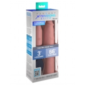 Телесная вибронасадка на член 3  Vibrating Mega X-tension with Remote - 22,9 см. - Pipedream - в Сургуте купить с доставкой
