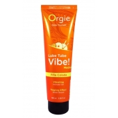 Гель с эффектом вибрации Lube Tube Vibe Medium Pina Colada - 100 мл. - ORGIE - купить с доставкой в Сургуте