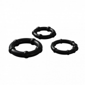 Набор из 3 черных эрекционных колец Babooom Ring Set - Adrien Lastic - в Сургуте купить с доставкой