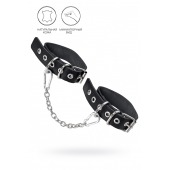 Черные оковы из одного ремешка с люверсами - Pecado - купить с доставкой в Сургуте