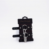 Черно-красные кожаные оковы - Crazy Handmade - купить с доставкой в Сургуте