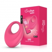 Розовое интерактивное эрекционное виброкольцо Leo - Easy toys - в Сургуте купить с доставкой