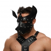 Черная кожаная маска «Собака» - Crazy Handmade - купить с доставкой в Сургуте