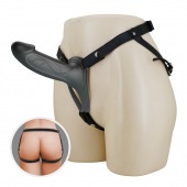 Черный полый мужской страпон London - 16,8 см. - Baile - купить с доставкой в Сургуте