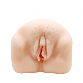 Телесный мастурбатор-вагина с оволосением и вибрацией - Baile - в Сургуте купить с доставкой