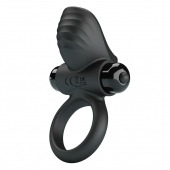 Черное эрекционное кольцо с вибрацией Adrien - Baile - в Сургуте купить с доставкой
