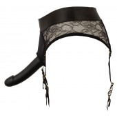 Черный женский страпон Strap-on Set: трусики и насадка - Orion - купить с доставкой в Сургуте