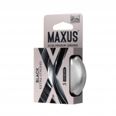 Черные утолщенные презервативы MAXUS Extra Strong с железным кейсом - 3 шт. - Maxus - купить с доставкой в Сургуте