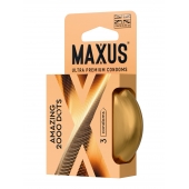 Точечные презервативы MAXUS 2000 Amazing Dots с железным кейсом - 3 шт. - Maxus - купить с доставкой в Сургуте