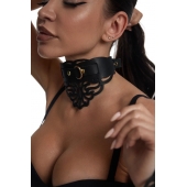 Фигурный чокер с узорами и золотистой фурнитурой - Crazy Handmade - купить с доставкой в Сургуте