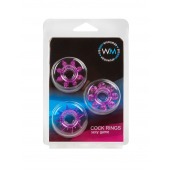 Набор из 3 лиловых эрекционных колец различной формы - Erowoman-Eroman - в Сургуте купить с доставкой