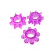 Набор из 3 лиловых эрекционных колец различной формы - Erowoman-Eroman - в Сургуте купить с доставкой