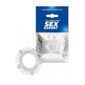 Эластичное эрекционное кольцо с шишечками и шипами - Sex Expert - в Сургуте купить с доставкой