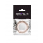 Эрекционное кольцо с бежевыми «ресничками» - Sextaz - в Сургуте купить с доставкой