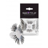 Эластичное эрекционное кольцо с черными «ресничками» - Sextaz - в Сургуте купить с доставкой