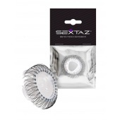 Эластичное эрекционное кольцо с длинными черными «ресничками» - Sextaz - в Сургуте купить с доставкой