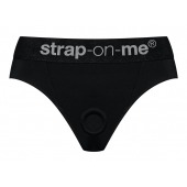 Черные трусики для насадок Heroine Lingerie Harness - size XL - Strap-on-me - купить с доставкой в Сургуте