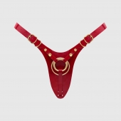 Красный пояс для фиксации насадок Strap-On-Me Leatherette Harness Fabulous - Strap-on-me - купить с доставкой в Сургуте